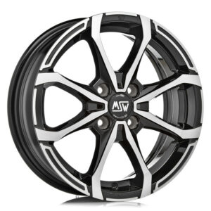 4 LLANTAS MSW X4 14 PULGADAS GLOSS BLACK FULL POLISHED