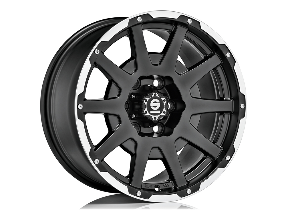 4 LLANTAS SPARCO SPARCO DAKAR 17 PULGADAS MATT BLACK LIP POLISHED+RIVETS