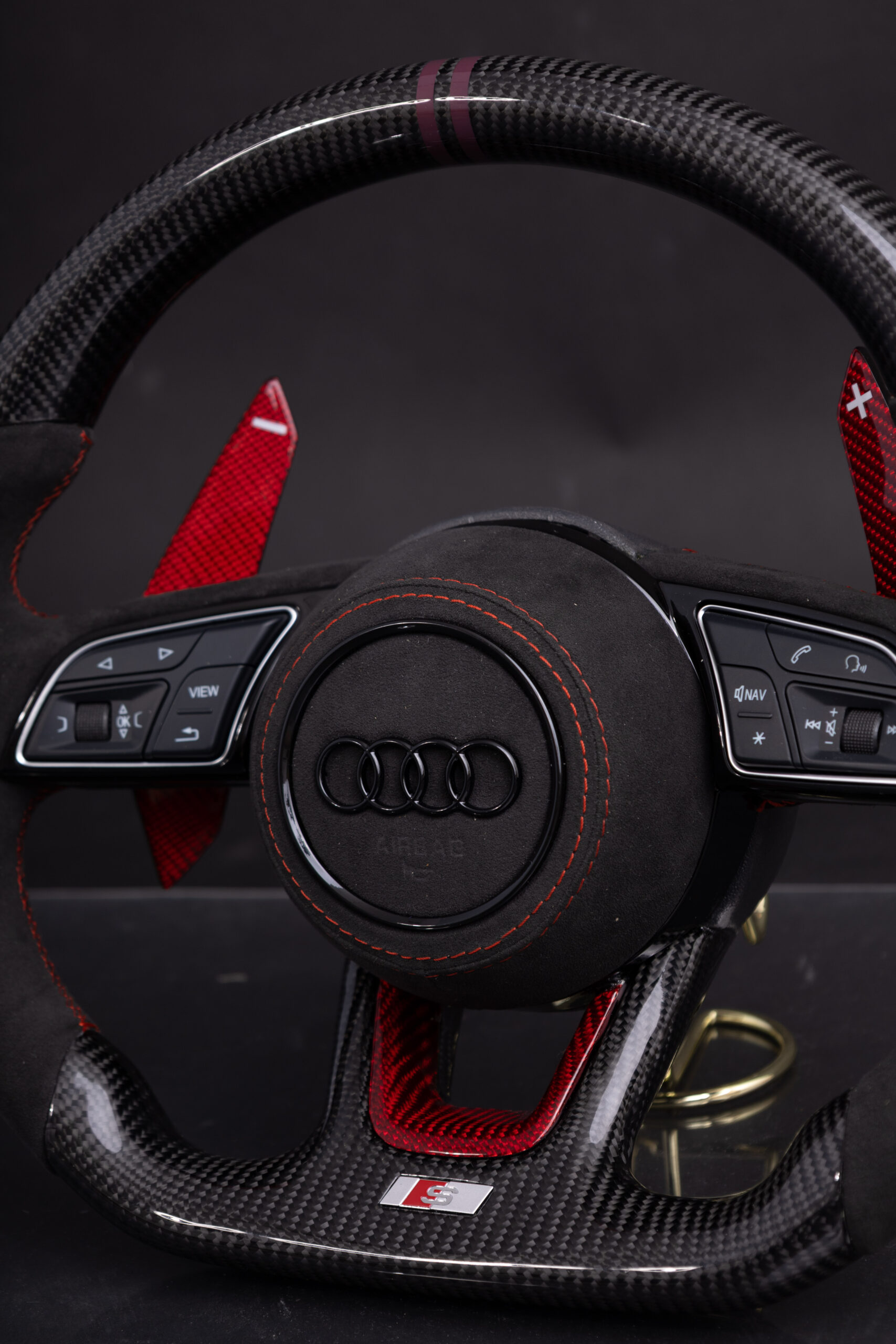 Volante Audi Fibra de Carbono Burdeos - Imagen 4