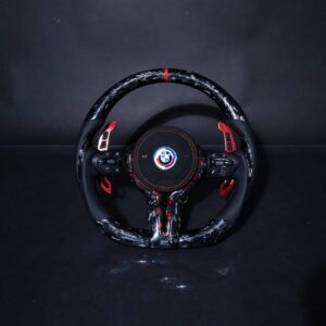 Volante BMW F-Series fibra de carbono y cuero perforado