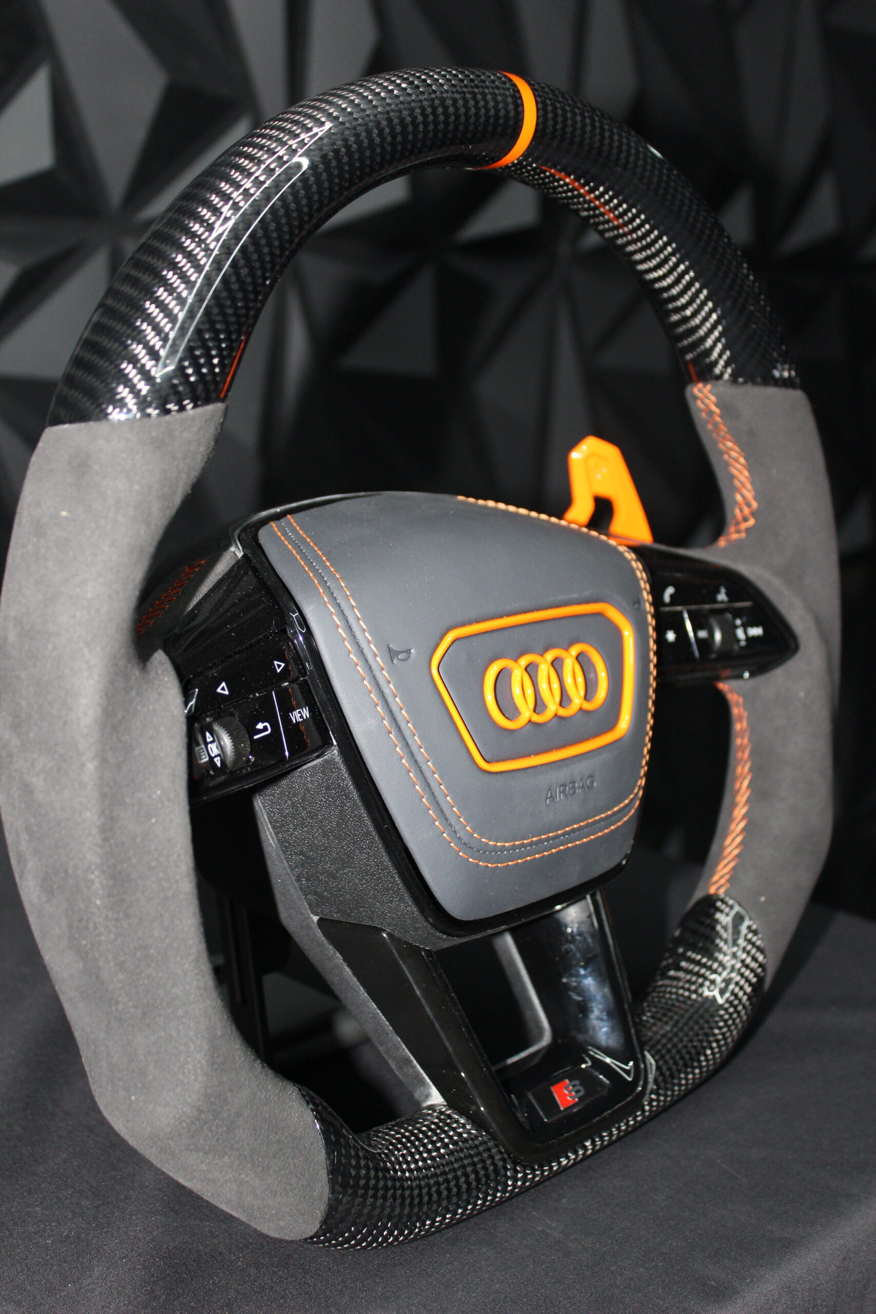 Volante AUDI CARBONO+NARANJA+ALCANTARA - Imagen 5