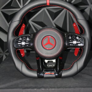 Volante Deportivo Mercedes AMG en Cuero Perforado y Costuras en Contraste (Compatible 2008-2018)