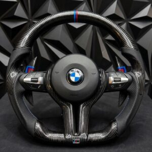 Volante BMW E90 Fibra de Carbono y Cuero Microperforado con Levas de Cambio