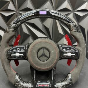 Volante Mercedes-AMG Fibra de Carbono y Alcántara con Pantalla LED de Revoluciones (2018-2025)